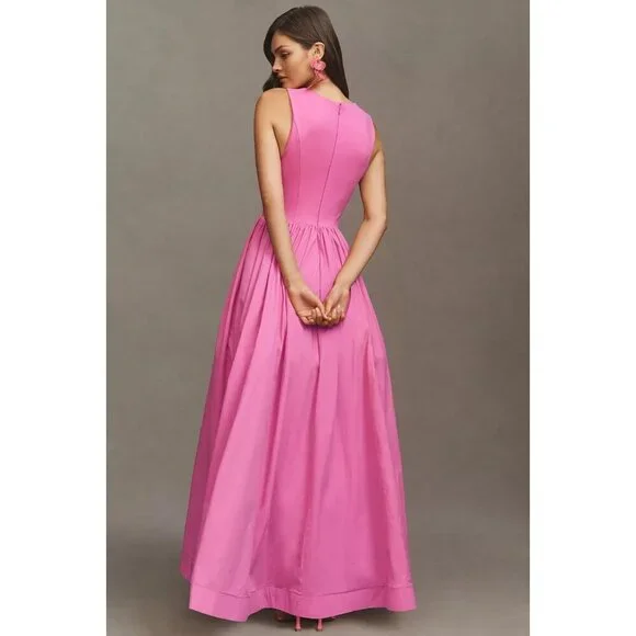 green emerald velvet dress Violet Weekend Juniors' Floral Embroidered Corset Top Gown Black Pink / 3/4 main image 1